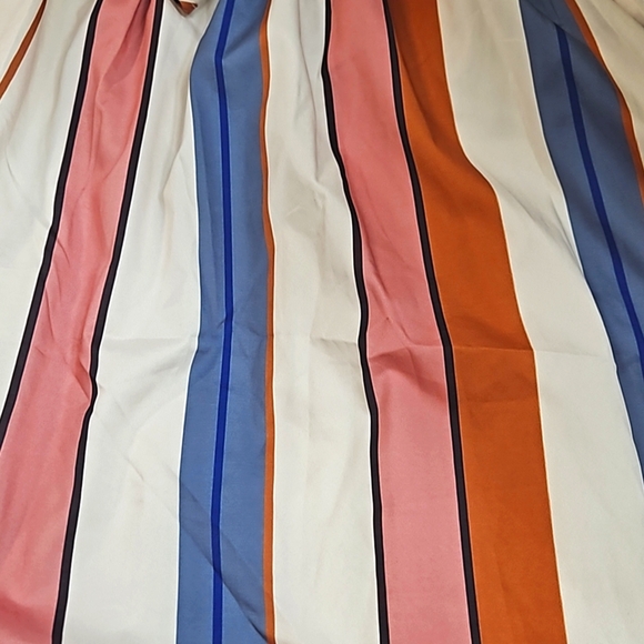 Chic Color Block Striped Printed Sleeveless Maxi A-Line Dress Size Small - Picture 10 of 11